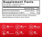 Force Factor Vitamina D3 K2 – 120 Cápsulas Veganas