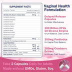 Nature Target Probióticos Vaginales para Mujeres, 100 Mil Millones UFC con Prebióticos, Enzimas Digestivas, Arándano Rojo y D-Mannose - Apoyo al pH y Salud Urinaria - 90 Cápsulas