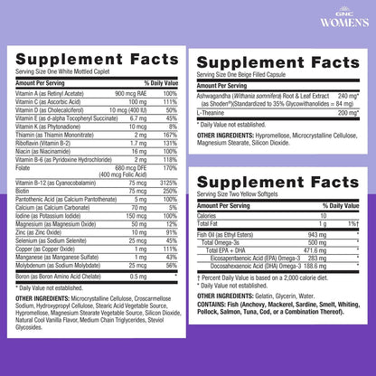 GNC Women's Stress Relief Vitapak: Manejo – Equilibrio del estado de ánimo: Los omega-3 con EPA contribuyen al – Image 7