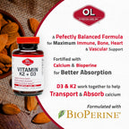 Olympian Labs Vitamina K2 + D3, 60 Cápsulas Veganas