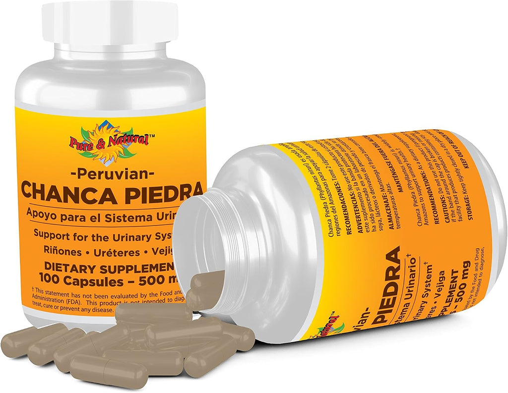 Chanca Piedra 500 mg, 100 Cápsulas - Suplemento Herbal Peruano