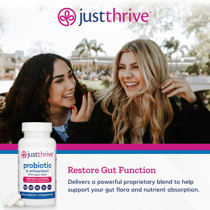 Just Thrive Probiótico y Antioxidante, 30 – Certificaciones: El producto es vegano, paleo y keto-friendly, y está – Image 3