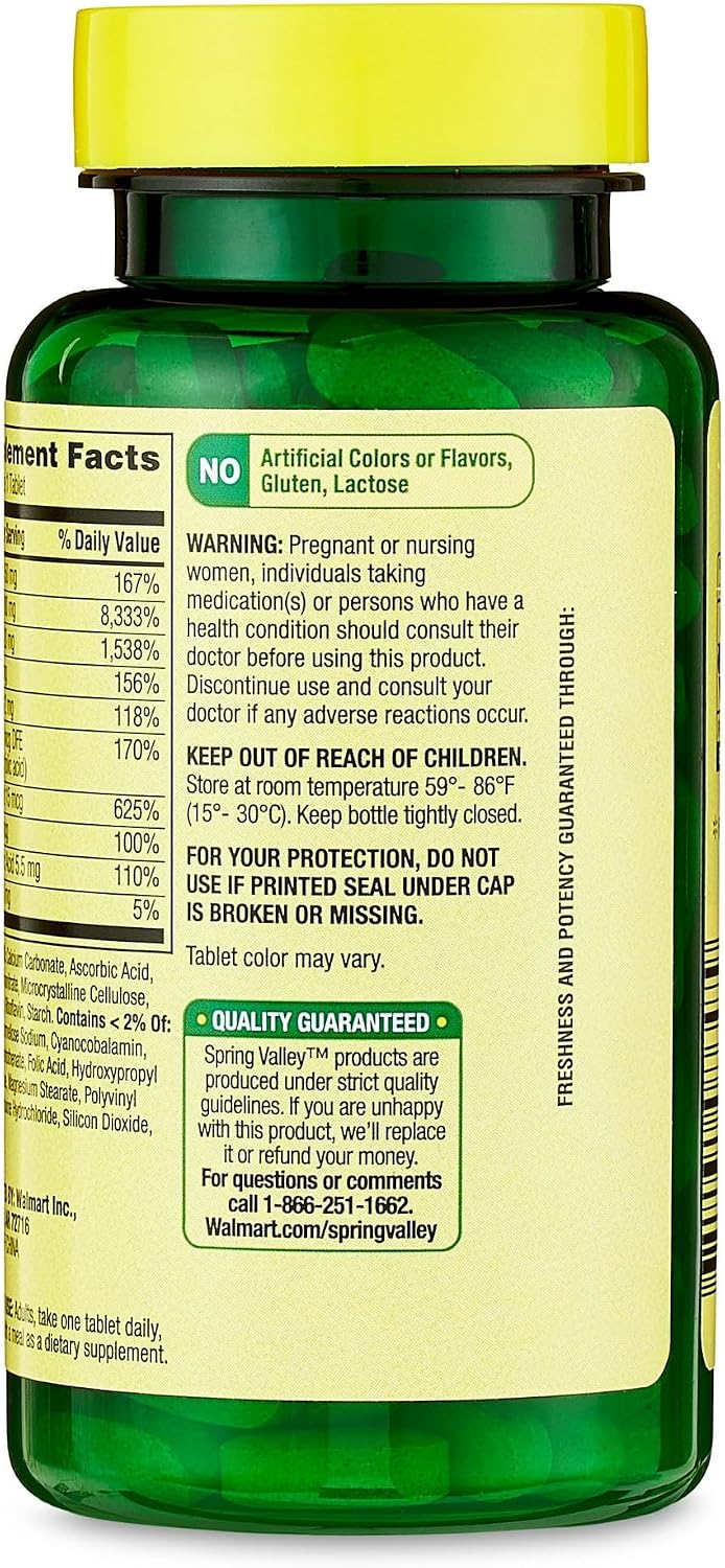 Super Vitamin B Complex - Complejo de Vitaminas B con B6, B12, C, Tiamina, Biotina, Folato, Ácido Pantoténico y Riboflavina, 100 comprimidos