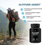 Altitude Assist - Prevención del Mal de Altura - Alivio para Deportes de Montaña - No Transgénico, Vegano, Keto - Fórmula para Aclimatación - HumanX
