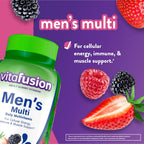 Vitafusion Gominolas Multivitamínicas para Hombres, Sabor a Bayas, 150 unidades