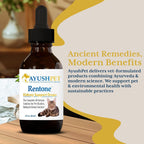 Ayush Pet Rentone - Apoyo Renal para Perros y Gatos, Gotas Líquidas Naturales, 59 ml