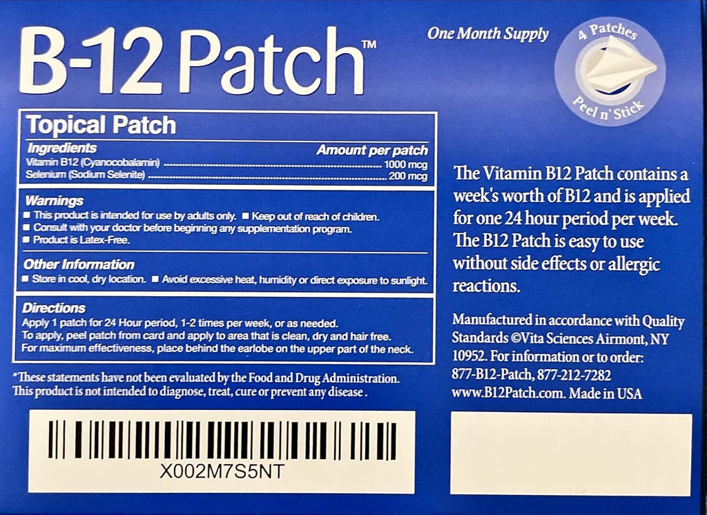 Vita Sciences Aplicación de Vitamina B12 - Fórmula Extra Fuerte, 1000mcg, Pack de 3