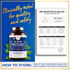 Blood Pressure Support – Suplemento para la presión arterial con té verde, hibisco, espino blanco y ajo – 90 cápsulas