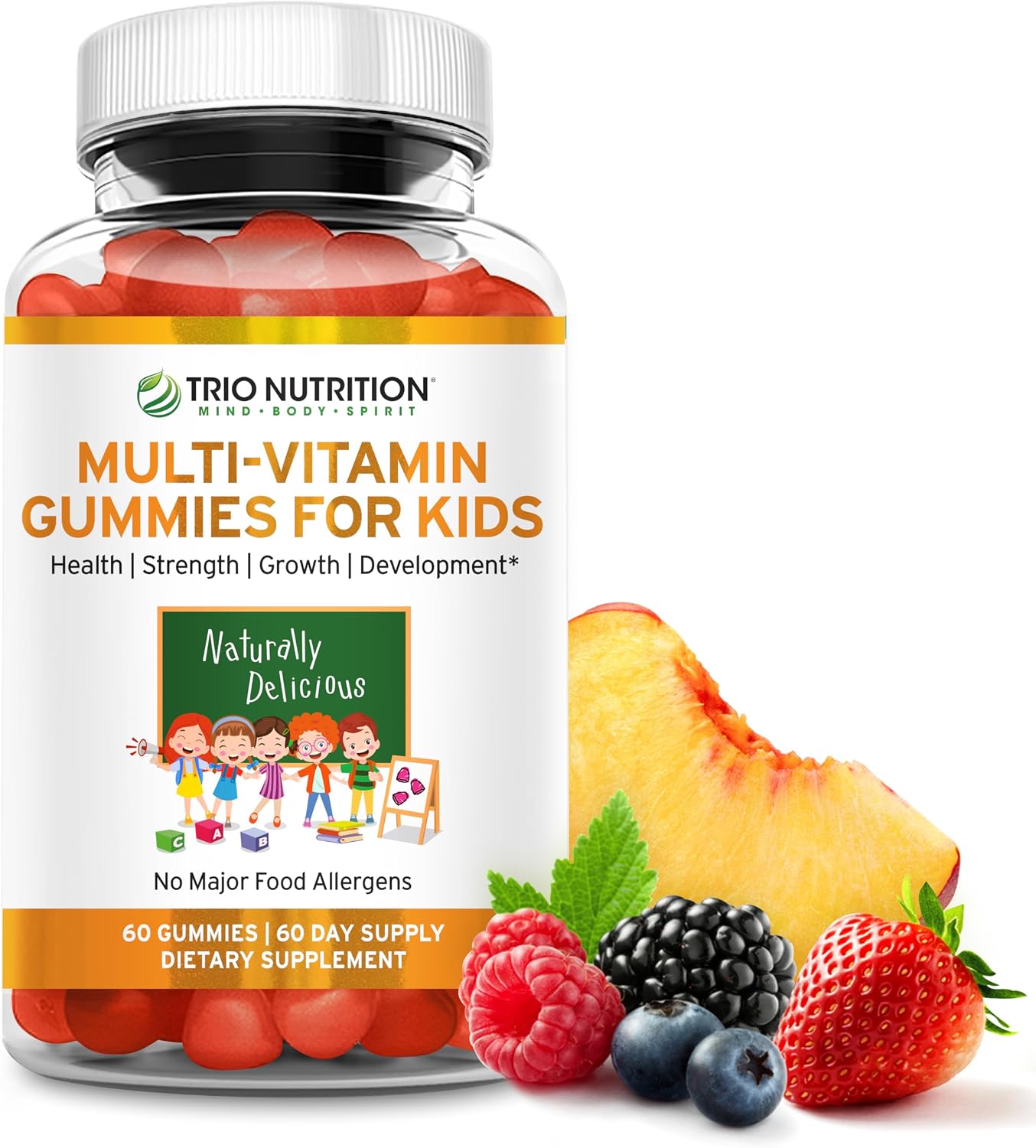 TRIO NUTRITION Premium Kids Multivitamin Gummies - Gominolas Multivitamínicas para Niños