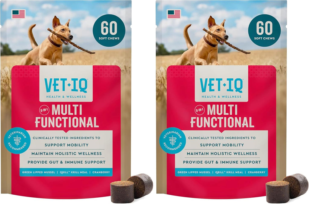VetIQ 8-en-1 Suplemento Multifuncional para Perros – 60 Masticables Blandos