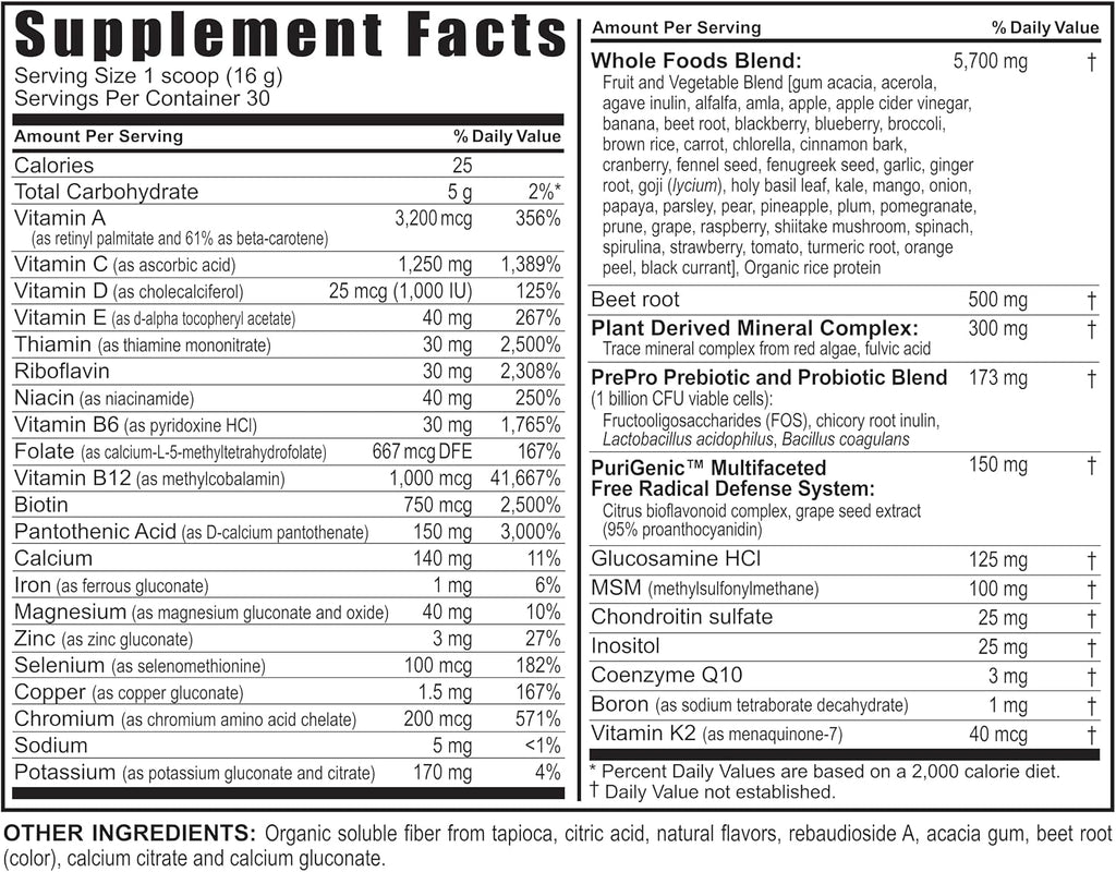 Youngevity Beyond Tangy Tangerine 2.5 Tropical Tangerine - Complejo Multivitamínico y Mineral (30 dosis)
