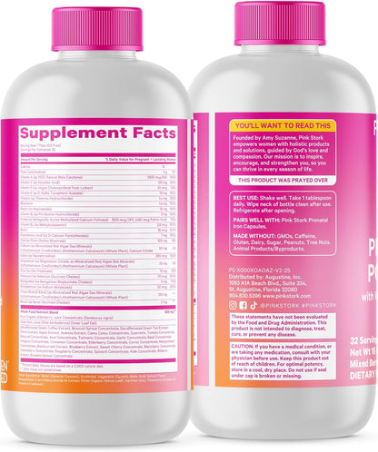 Pink Stork Liquid Prenatal Vitamins for Women – Berry, 64 Servings – Image 8