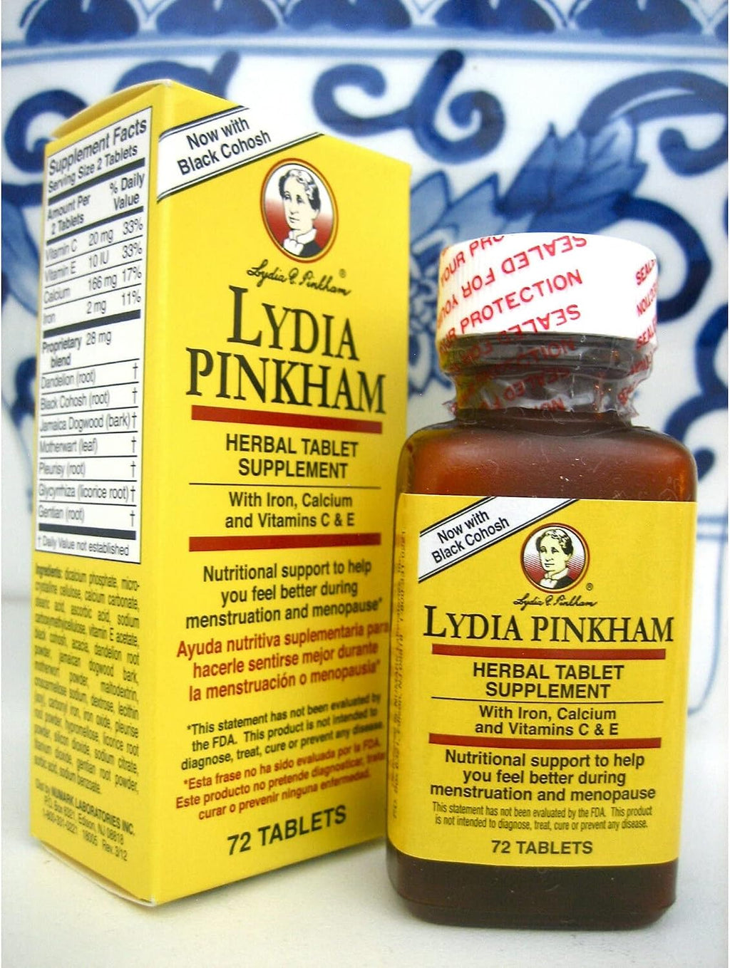 Lydia Pinkham Herbal Tablet Supplement 72 Tablets (Pack de 5)