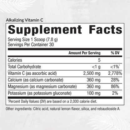 Equilife Alkalizing Vitamin C Supplement, Lemon Splash, 30 Servings | 2500 mg por ración – Image 2