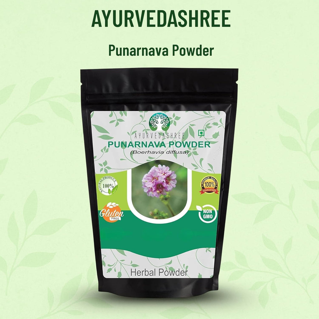 AYURVEDASHREE Punarnava Powder 200 g | Boerhavia diffusa | Vegano, sin gluten