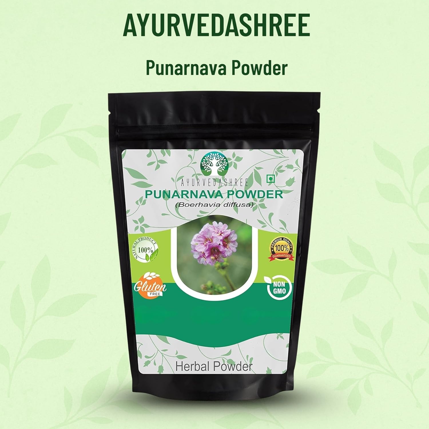 AYURVEDASHREE Punarnava Powder 200 g | Boerhavia diffusa | Vegano, sin gluten