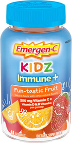 Emergen-C Kidz Gomitas de Vitamina C para el Sistema Inmunitario - Sabor Fruta Divertida - 44 unidades