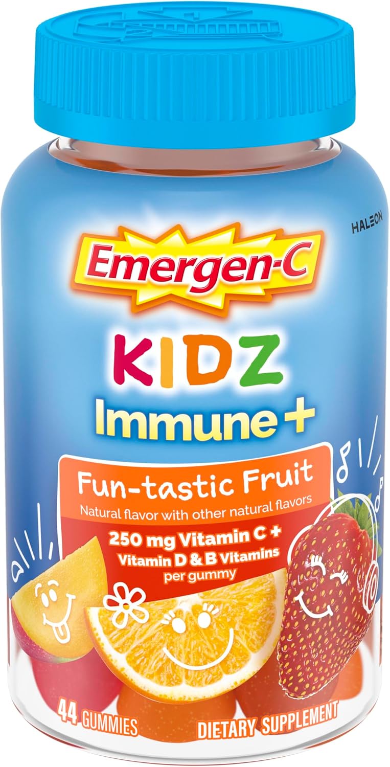 Emergen-C Kidz Gomitas de Vitamina C para el Sistema Inmunitario - Sabor Fruta Divertida - 44 unidades