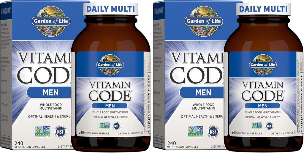 Vitamin Code Men - Raw Whole Food Multivitamin with Probiotics, 240 Capsules