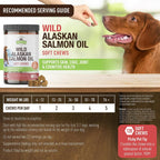 Strawfield Pets Masticables de Salmón para Perros con Omega 3 - Aceite de Salmón Salvaje de Alaska para Piel, Pelaje y Articulaciones