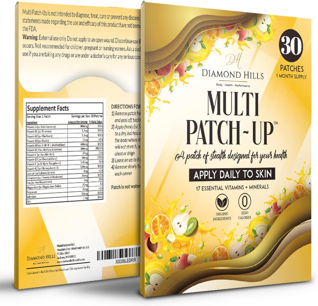 Diamond Hills Multi Patch-Up – Parches diarios multivitamínicos, 30 unidades