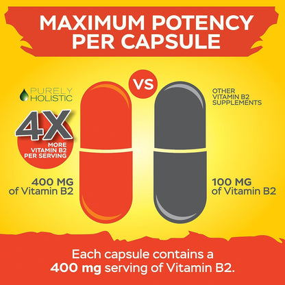 Purely Holistic Vitamina B2 Riboflavina – Protección celular: Ayuda a proteger las células del daño oxidativo – Image 5