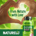 NATURELO Postnatal Multivitamin - Suplemento para Madres Lactantes - Vitaminas Vegetales, Folato, Hierro Suave - 180 Cápsulas