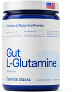 Essential Stacks Gut L-Glutamine Powder - Polvo de L-Glutamina Pura para la Salud Intestinal (60 Dosis, Sin Sabor)