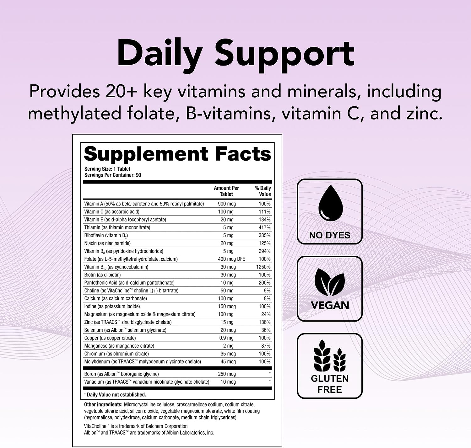 Theralogix Companion Multivitamínico y Mineral - 90 Comprimidos - Para Mujeres y Hombres Sin Hierro, Vitamina D ni Vitamina K - Vitaminas B, Zinc y Magnesio - NSF Certificado