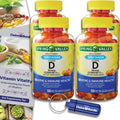 Choice Bundle Lote de 4 Botes de Gominolas de Vitamina D Sin Azúcar 50 mcg (2000 UI) + Guía y Pastillero