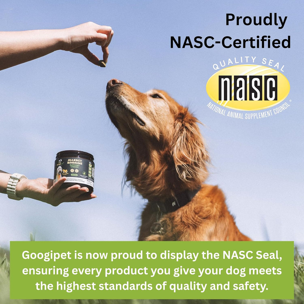 Googipet Multivitamínico Premium para Perros - Masticables 10 en 1 con Glucosamina, Probióticos y Omega-3 (Sabor a Pollo)