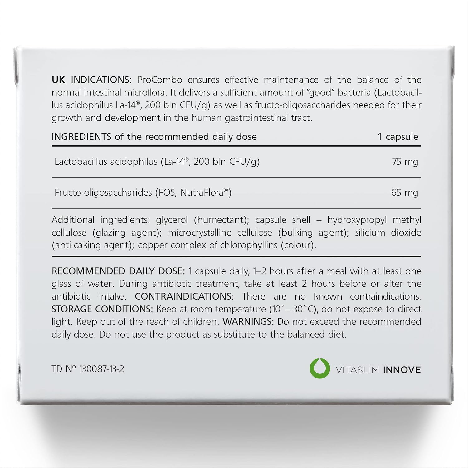 ProCombo - El simbiótico inteligente con liberación dirigida de bacterias buenas. Fórmula de doble cápsula y líquido para resultados rápidos. 1 cápsula al día. Probado en laboratorio (Envase de 1)