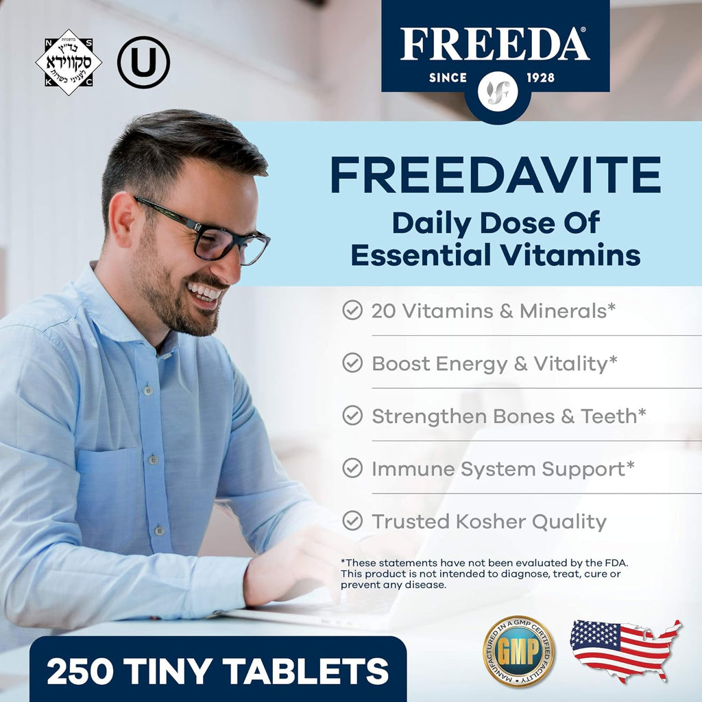 Freedavite Tiny Tablet - Multivitamin Moderate for Men & Women - 250 Tablets