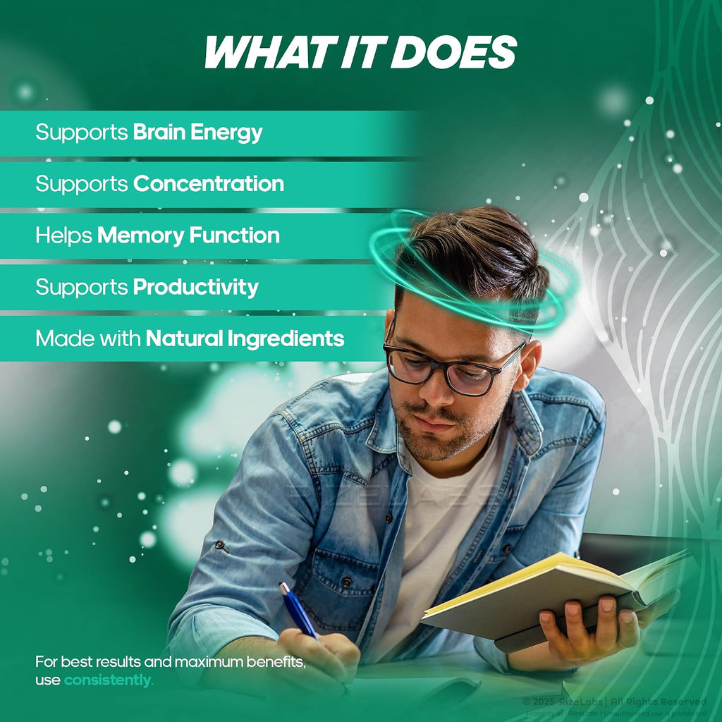 Neuro Zoom (3 Pack) - Suplemento Orgánico para la Memoria y Concentración, 180 Cápsulas