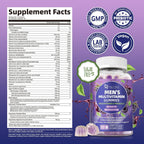 Multivitamínico para Hombres con Omega-3 y Probióticos - Gominolas sin Azúcar, Sabor Mora