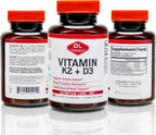 Olympian Labs Vitamina K2 + D3, 60 Cápsulas Veganas