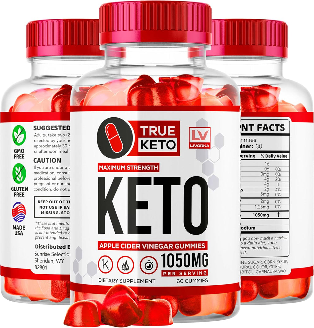 True Keto ACV Gummies, 180 Gominolas (3 Paquetes)