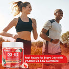 IRIDESICENT Gominolas de Vitamina D3 y K2 Sin Azúcar - 90 uds | 5000 UI D3 + 100 mcg K2 (MK-7) | Vegano, Sabor Lychee