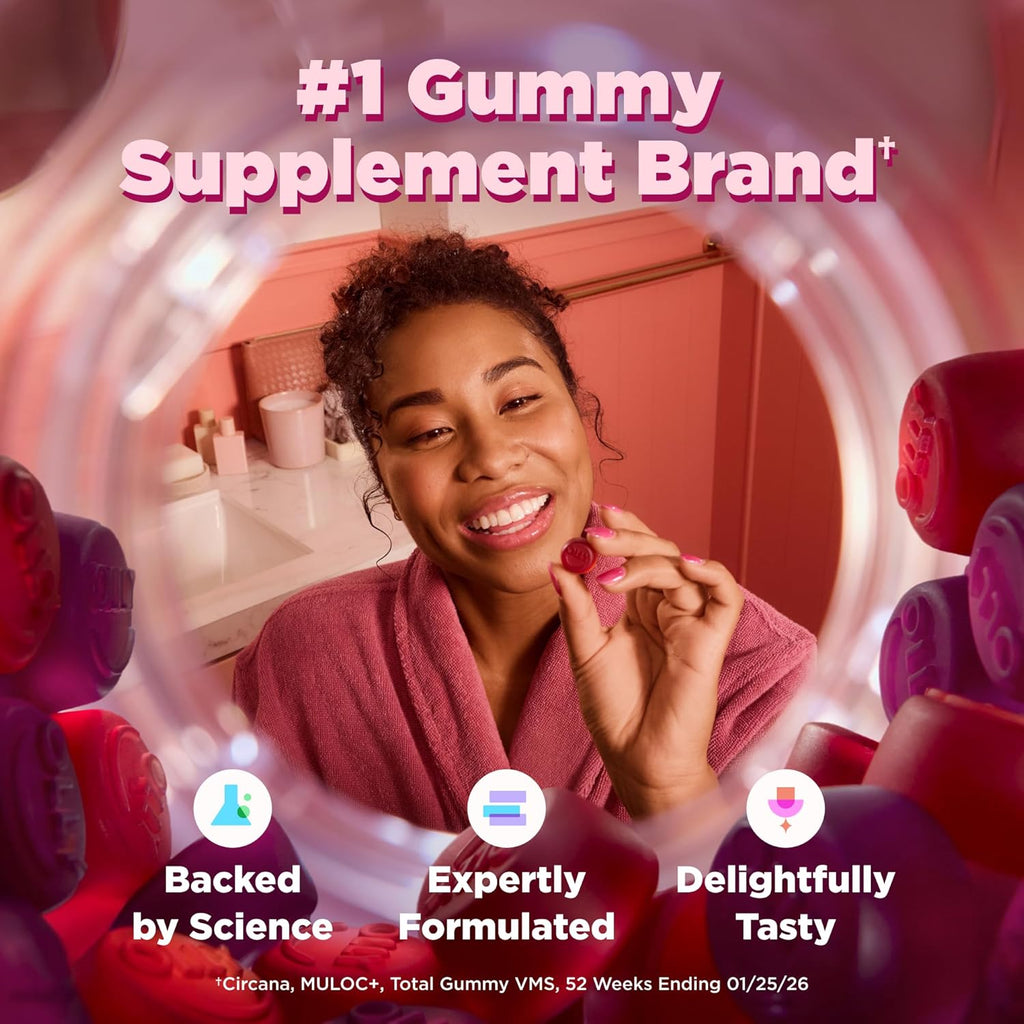 OLLY Multivitamínico para Mujeres en Gominolas, Sabor a Bayas, 90 Gominolas (45 Días)