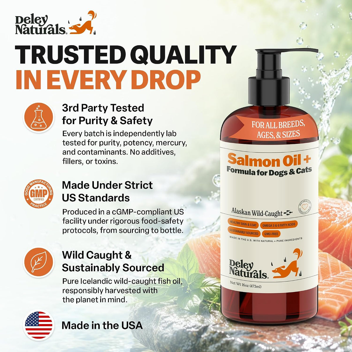 Deley Naturals Aceite de Salmón Salvaje de – Pureza: Asegúrate de que el aceite esté libre de metales pesados y – Image 4