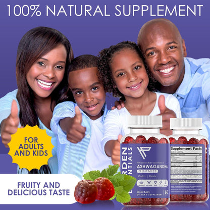 KSM-66 Ashwagandha Gominolas 1500mg por Dosis – Apoyo Contra el Estrés – con Melisa y Vitamina D – 60 Gominolas – Vegano – Image 5