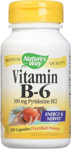 Natures Way B6 100 Mg, 100 Tabletas