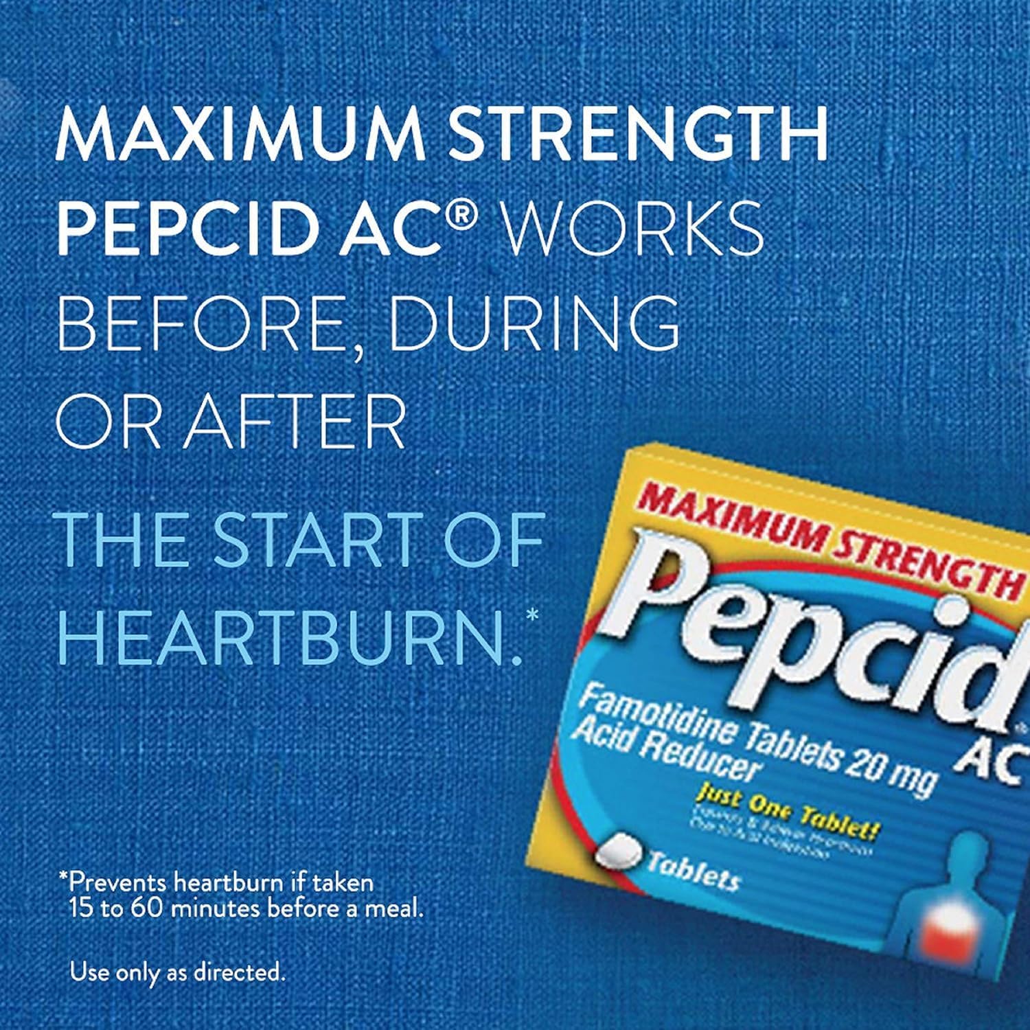 Pepcid Maximum Strength 20 mg, 50 comprimidos