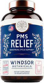 Suplemento para el Síndrome Premenstrual con Chasteberry, Maca y Ashwagandha - Alivio del Período, Hinchazón, Apoyo al Estado de Ánimo, Equilibrio Hormonal - 60 Cápsulas Veganas