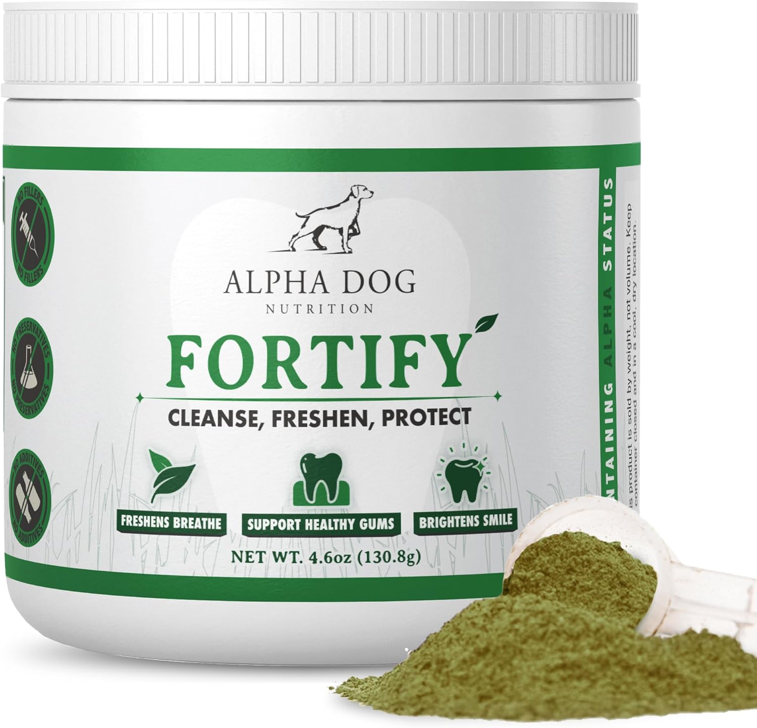 Fortify Dental Powder - Polvo dental para perros con algas y probióticos