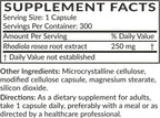 Futurebiotics Rhodiola Rosea 1000 mg Polvo en Cápsulas Vegetarianas, 300 Cápsulas