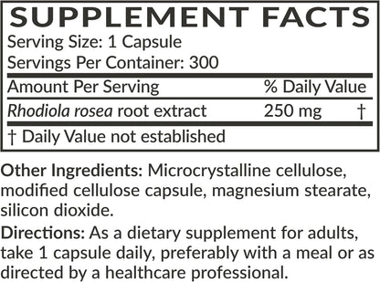 Futurebiotics Rhodiola Rosea 1000 mg Polvo en Cápsulas Vegetarianas, 300 Cápsulas – Image 4