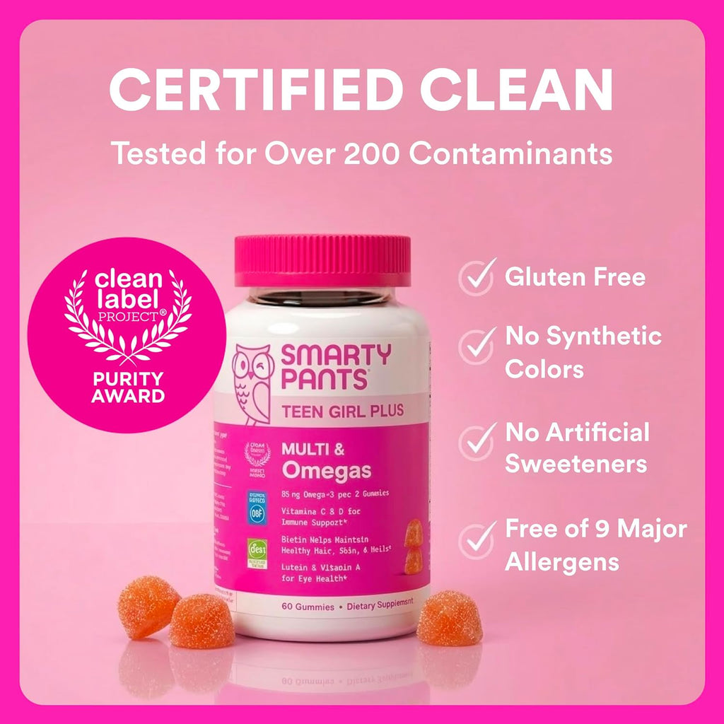 SmartyPants Teen Girl Multivitamin Gummies - 60 Gominolas (30 Días)