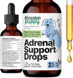 Forever Puppy Adrenal Support Drops para Perros - Gotas de Ashwagandha y Ginseng para Apoyo Adrenal y Energía - Suplemento Líquido Calmante - 60 ml