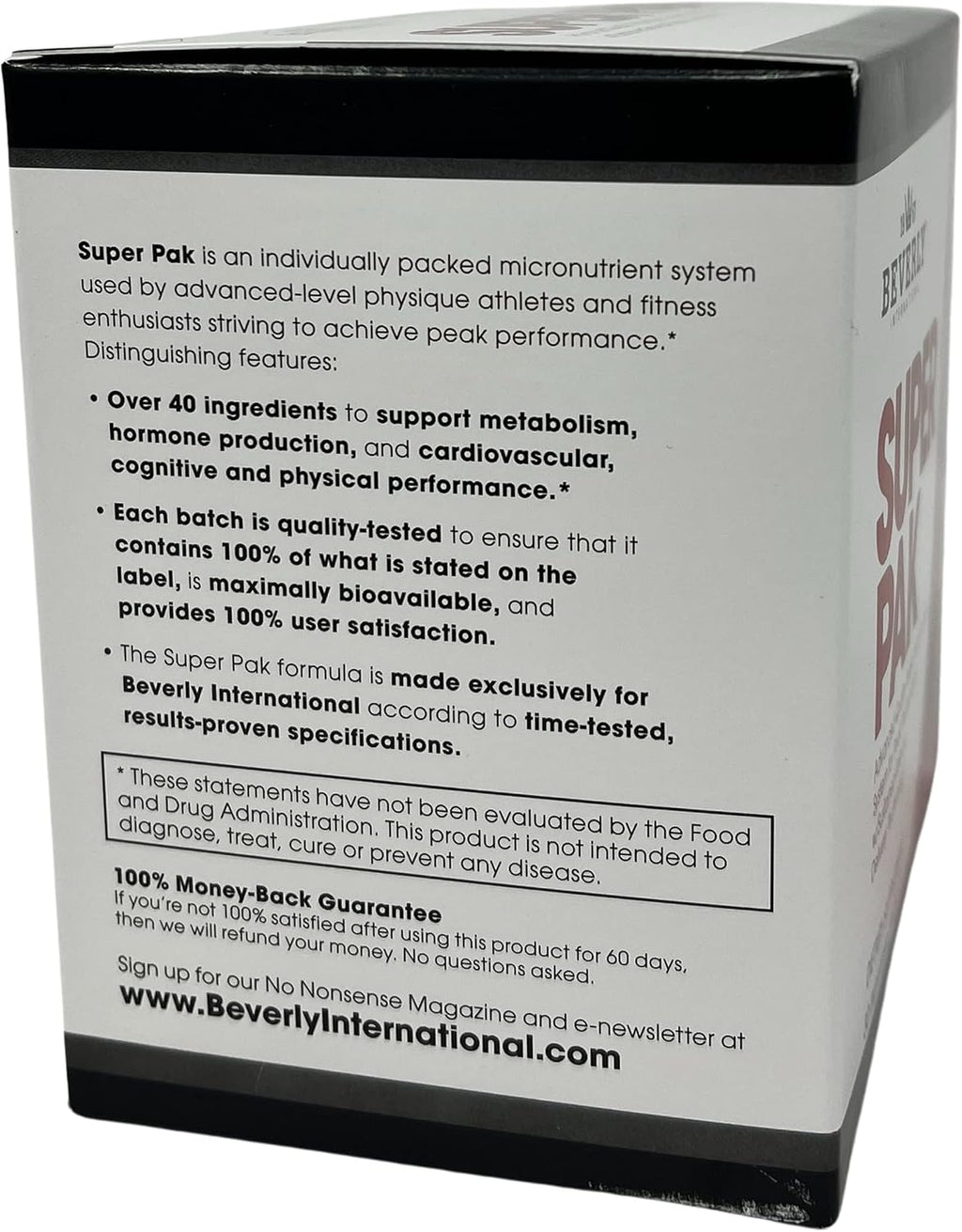 Beverly International Super Pack - 30 Paquetes - Multivitamínico de Alta Potencia para Deportistas